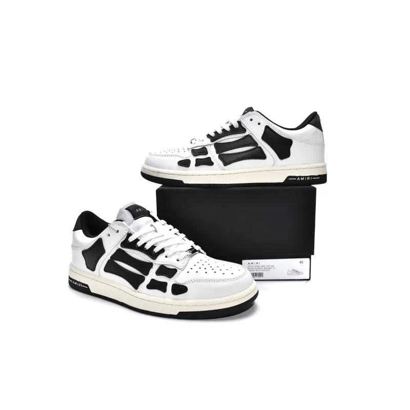 AMIRI Skel Top Low White Black White MFS003-111