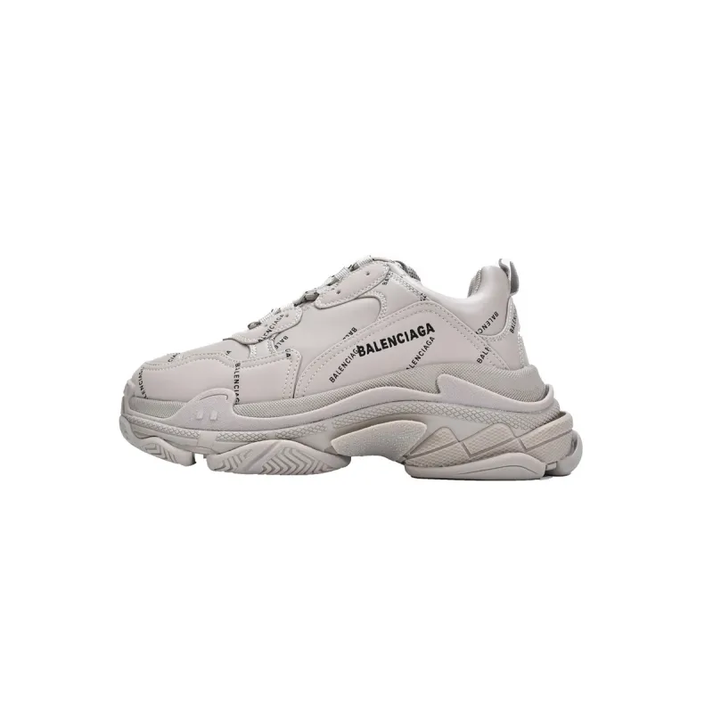 Balenciaga All Over Logo Triple S Beige (Women's) 524039 W2FA1 9710