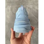 Balenciaga All Over Logo Triple S Blue Grey Black 536737 W2FA1 4090
