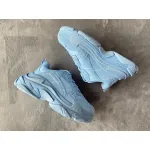 Balenciaga All Over Logo Triple S Blue Grey Black 536737 W2FA1 4090