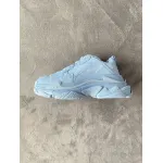 Balenciaga All Over Logo Triple S Blue Grey Black 536737 W2FA1 4090