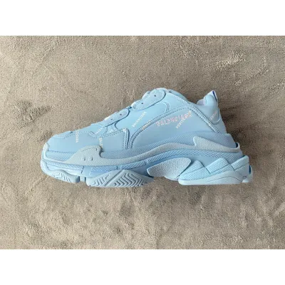 Balenciaga All Over Logo Triple S Blue Grey Black 536737 W2FA1 4090 01