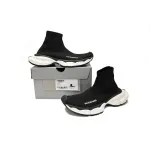 Balenciaga High-Top Sock-Like Platform Black And White   758429 W2DG1 1090 