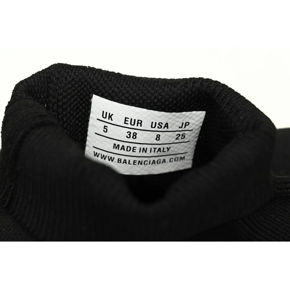 Balenciaga High-Top Sock-Like Platform Black And White   758429 W2DG1 1090 