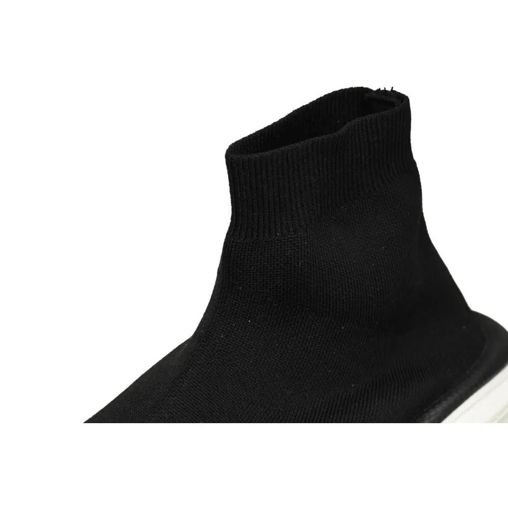 Balenciaga High-Top Sock-Like Platform Black And White   758429 W2DG1 1090 