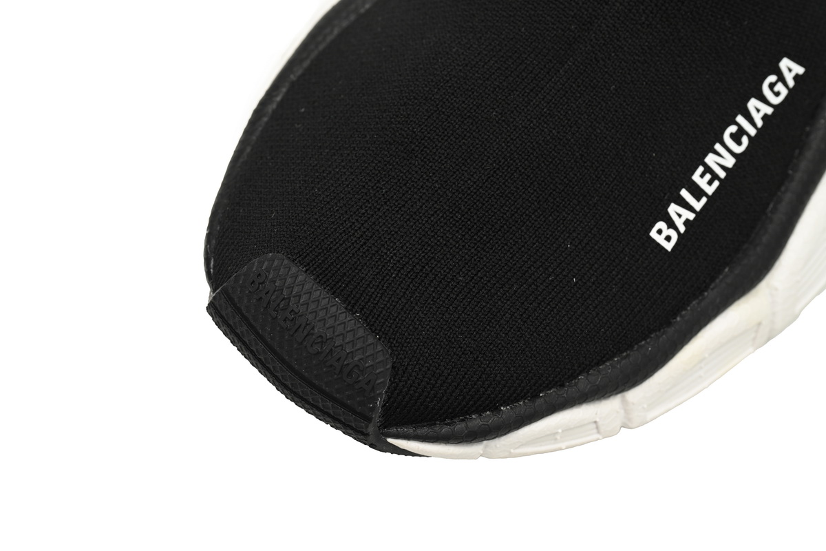 Ba*len*cia*ga high-top sock-like platform black and white 758429 w2dg1 1090
