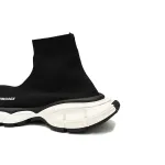 Balenciaga High-Top Sock-Like Platform Black And White   758429 W2DG1 1090 