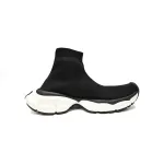 Balenciaga High-Top Sock-Like Platform Black And White   758429 W2DG1 1090 