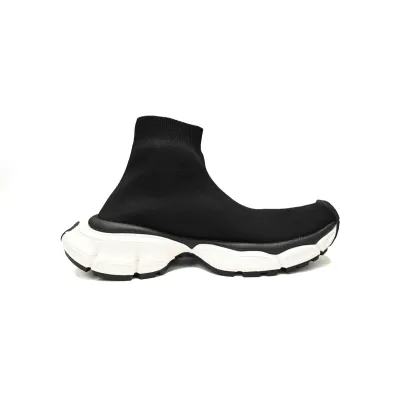 Balenciaga High-Top Sock-Like Platform Black And White   758429 W2DG1 1090  02