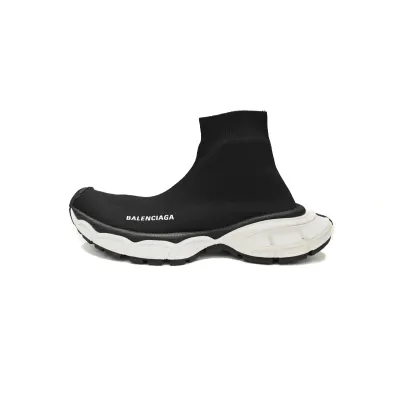 Balenciaga High-Top Sock-Like Platform Black And White   758429 W2DG1 1090  01
