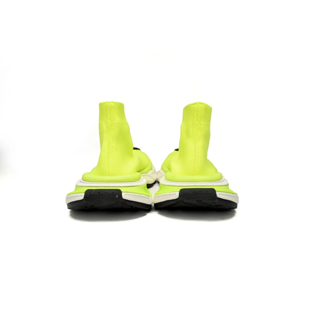 Balenciaga High-Top Sock-Like Platform Fluorescent Green 758429 W2DG1 7090 