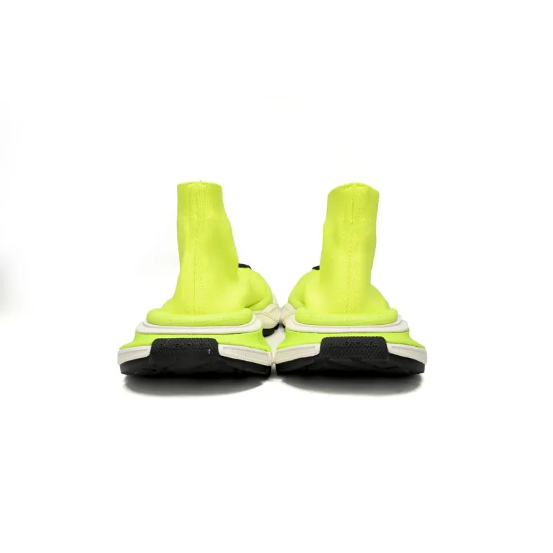 Balenciaga High-Top Sock-Like Platform Fluorescent Green 758429 W2DG1 7090 
