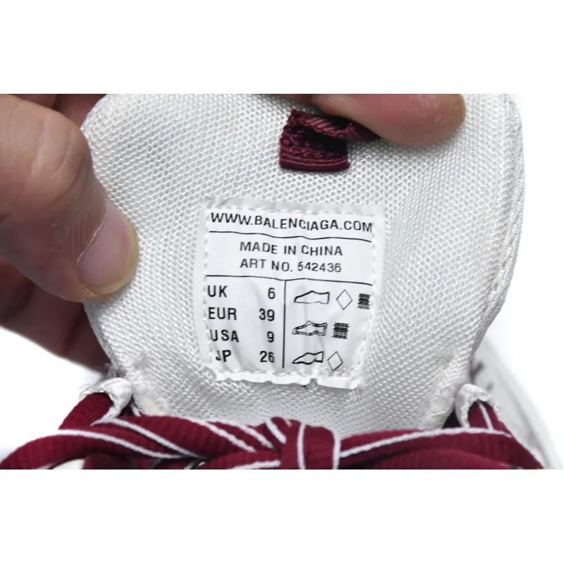 Balenciaga Tess S. White Claret Red  542436 W1JH 1915 