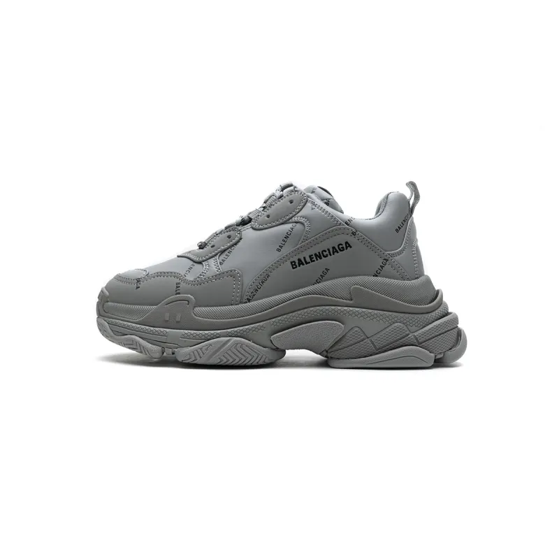 Balenciaga Triple S Allover Logo Gray  536737 W2FA1 1210