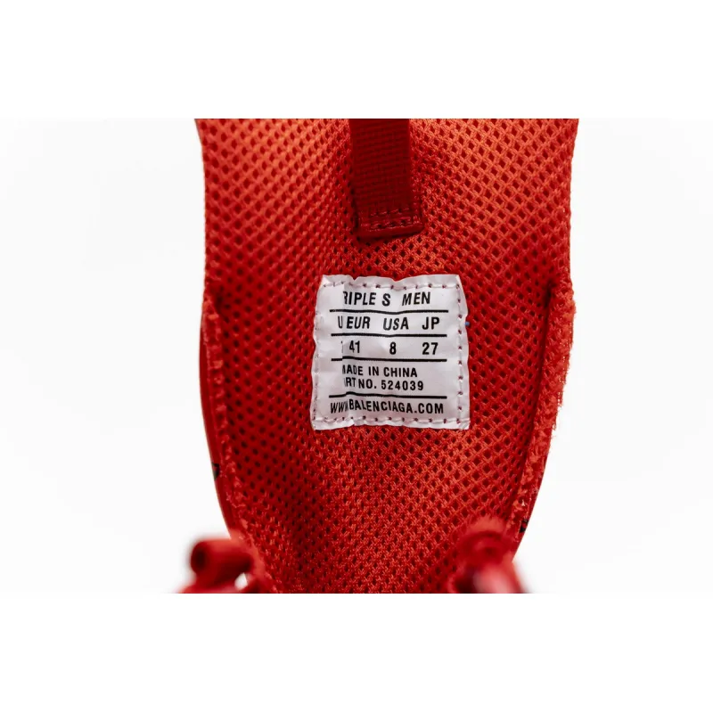 Balenciaga Triple S Allover Logo Red (Women's) 524039W2FA16010