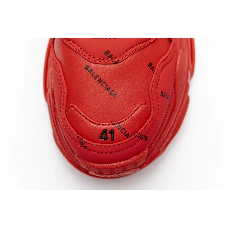 Balenciaga Triple S Allover Logo Red (Women's) 524039W2FA16010
