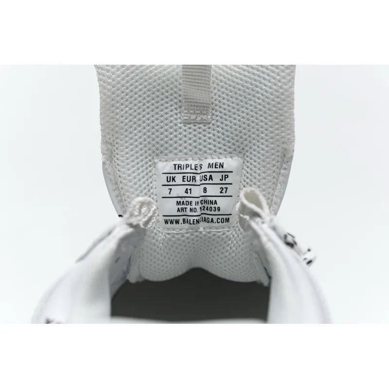 Balenciaga Triple S Allover Logo White (Women's) 524039W2FA19010