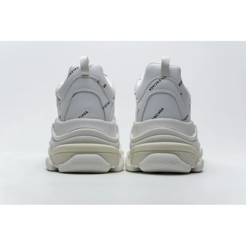 Balenciaga Triple S Allover Logo White (Women's) 524039W2FA19010