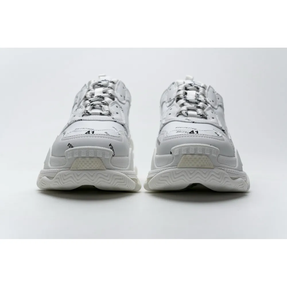 Balenciaga Triple S Allover Logo White (Women's) 524039W2FA19010