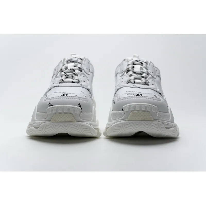 Balenciaga Triple S Allover Logo White (Women's) 524039W2FA19010