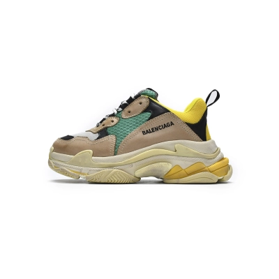 Balenciaga Triple S Beige Green Yellow  483513 W06E3 7070 01