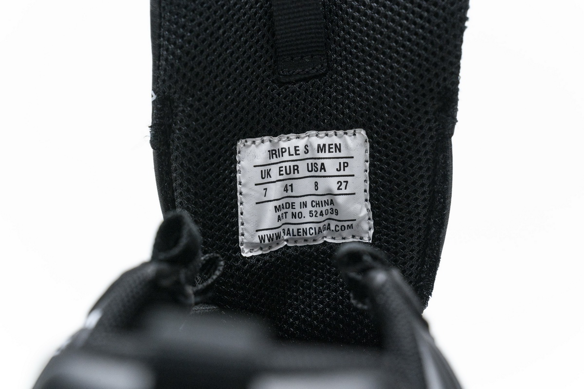 Balenciaga Triple S Black Logo (Women's) 524039 W06E2 2020 