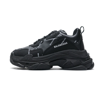 Balenciaga Triple S Black Logo (Women's) 524039 W06E2 2020  01