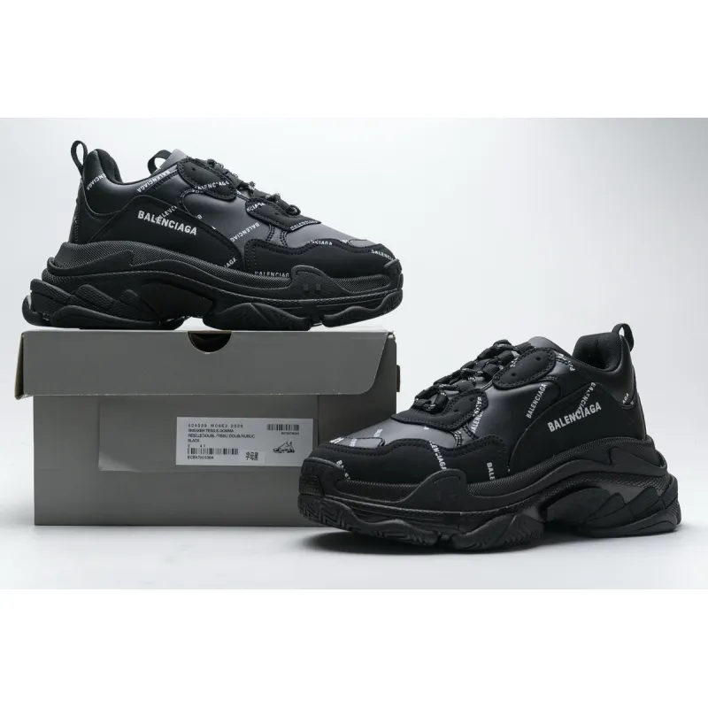 Balenciaga Triple S Black Logo (Women's) 524039 W06E2 2020 