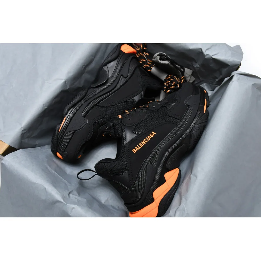 Balenciaga Triple S Black Orange 536737 W2FA1 9188