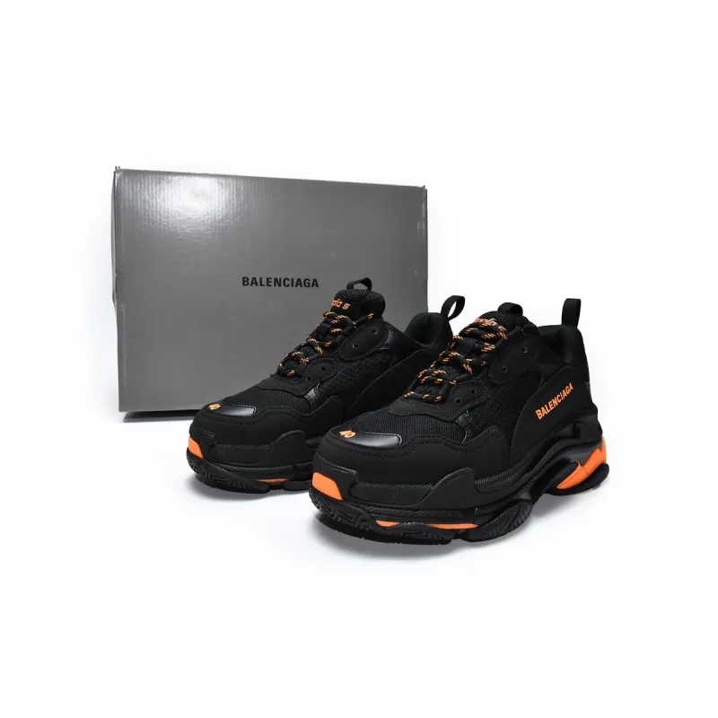 Balenciaga Triple S Black Orange 536737 W2FA1 9188
