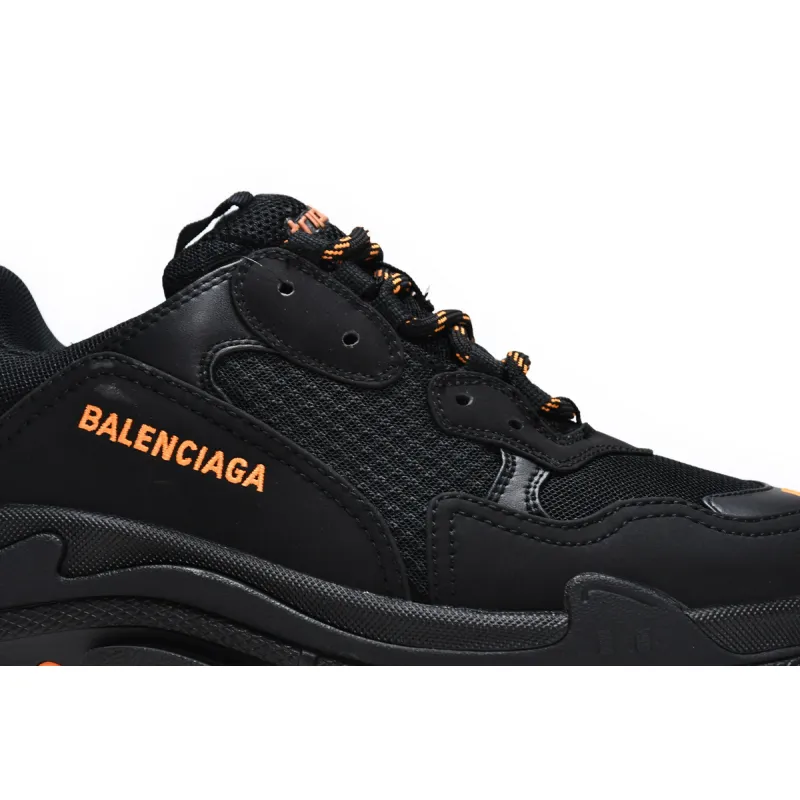 Balenciaga Triple S Black Orange 536737 W2FA1 9188