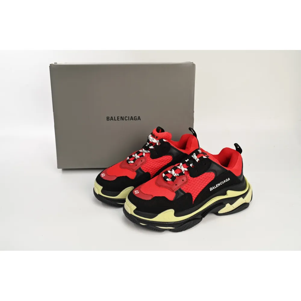 Balenciaga Triple S Black Red Grey 483513 W06E1 1006