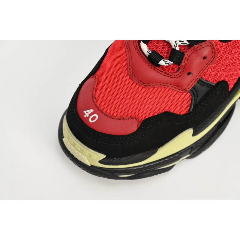 Balenciaga Triple S Black Red Grey 483513 W06E1 1006
