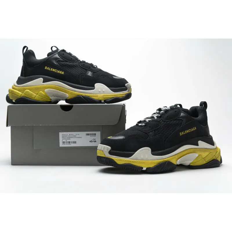 Balenciaga Triple S Black Yellow 483513 W06E1 1078
