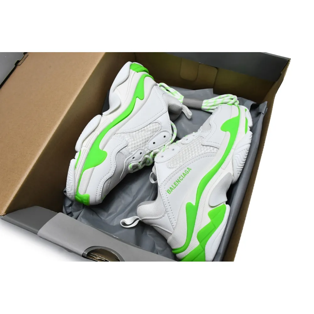 Balenciaga Triple S Fluo Green White (Women's) 524039W2CA33890