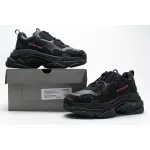 Balenciaga Triple S Letter Black Pink  524039 W2FA1 1022 