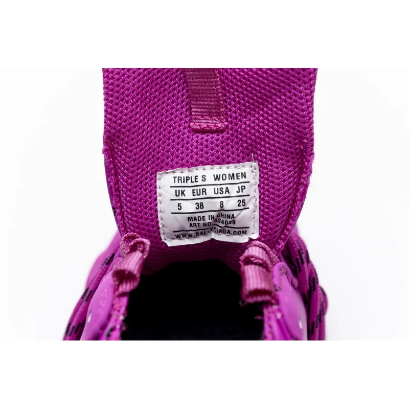 Balenciaga Triple S Letter Pulm Powder  524039 W2FA1 7634 
