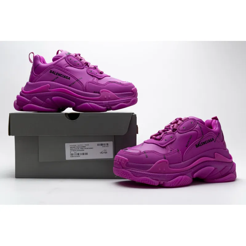 Balenciaga Triple S Letter Pulm Powder  524039 W2FA1 7634 