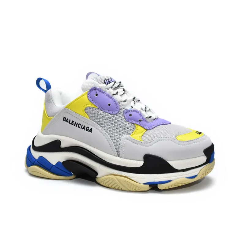 Balenciaga Triple S Purple Yellow Blue (Women's) 524039 W09O M9465