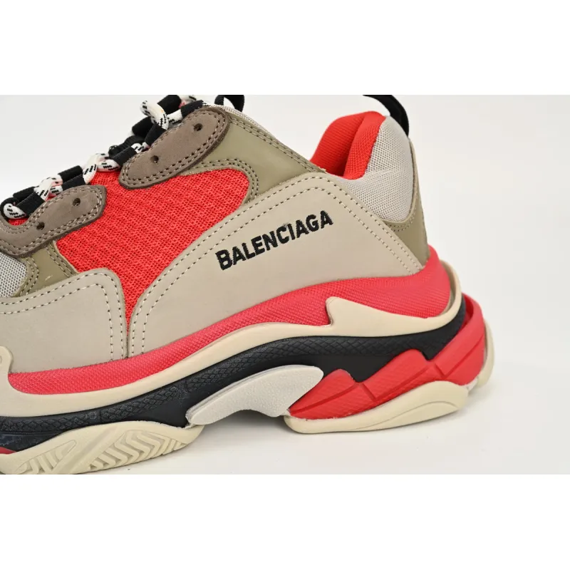 Balenciaga Triple S Red Grey White  541624 W06E2 1863