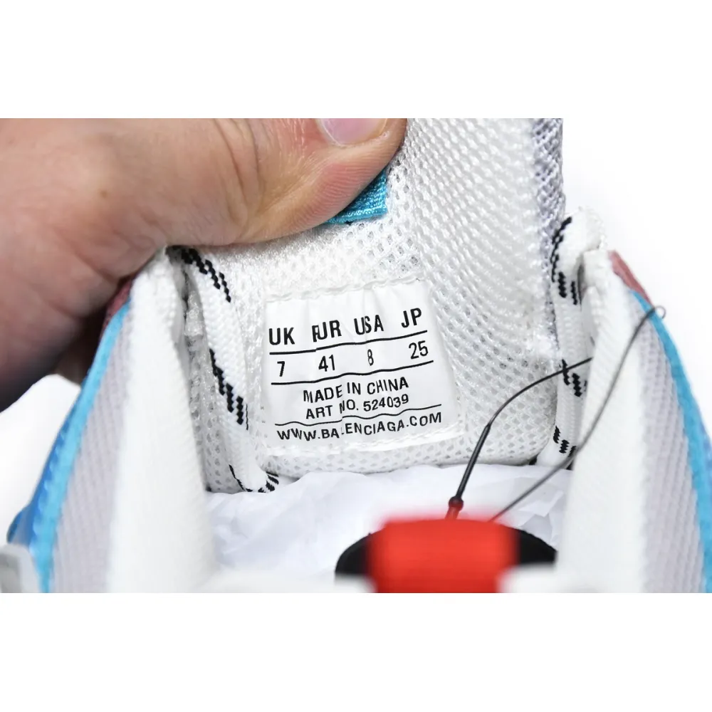 Balenciaga Triple S White Blue (Women's) 524039 W09OH 4196