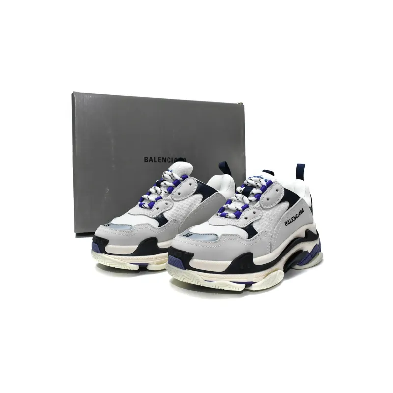 Balenciaga Triple S White Dark Blue 534217 W09E1 9000 