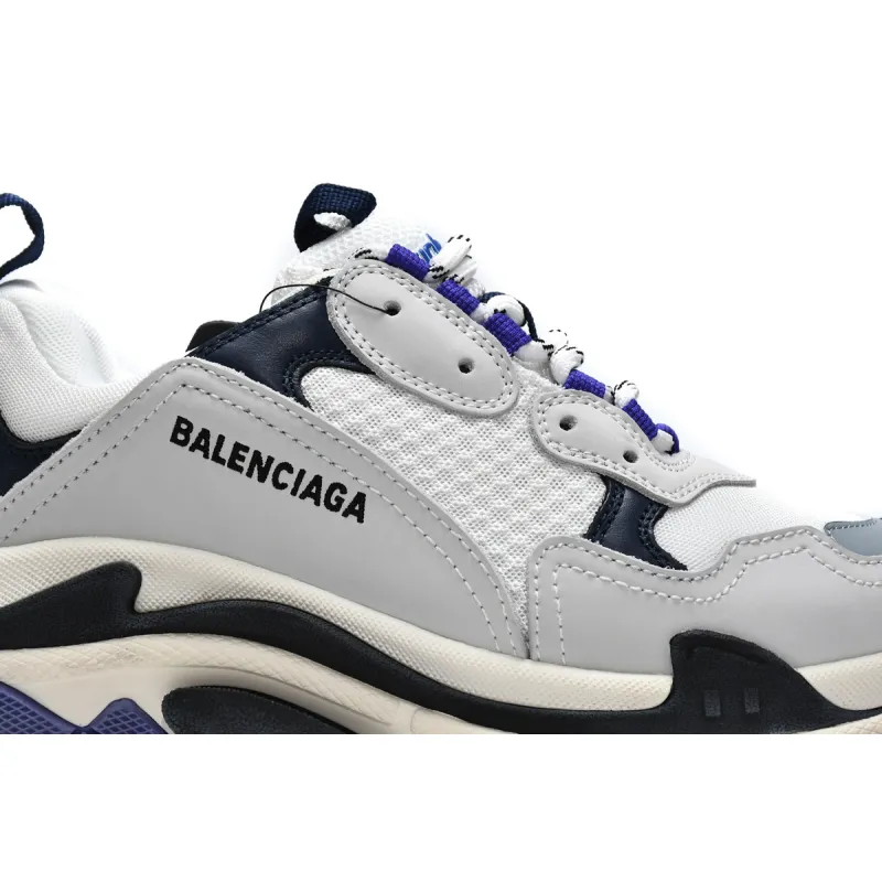 Balenciaga Triple S White Dark Blue 534217 W09E1 9000 
