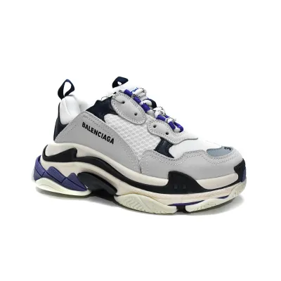 Balenciaga Triple S White Dark Blue 534217 W09E1 9000  02