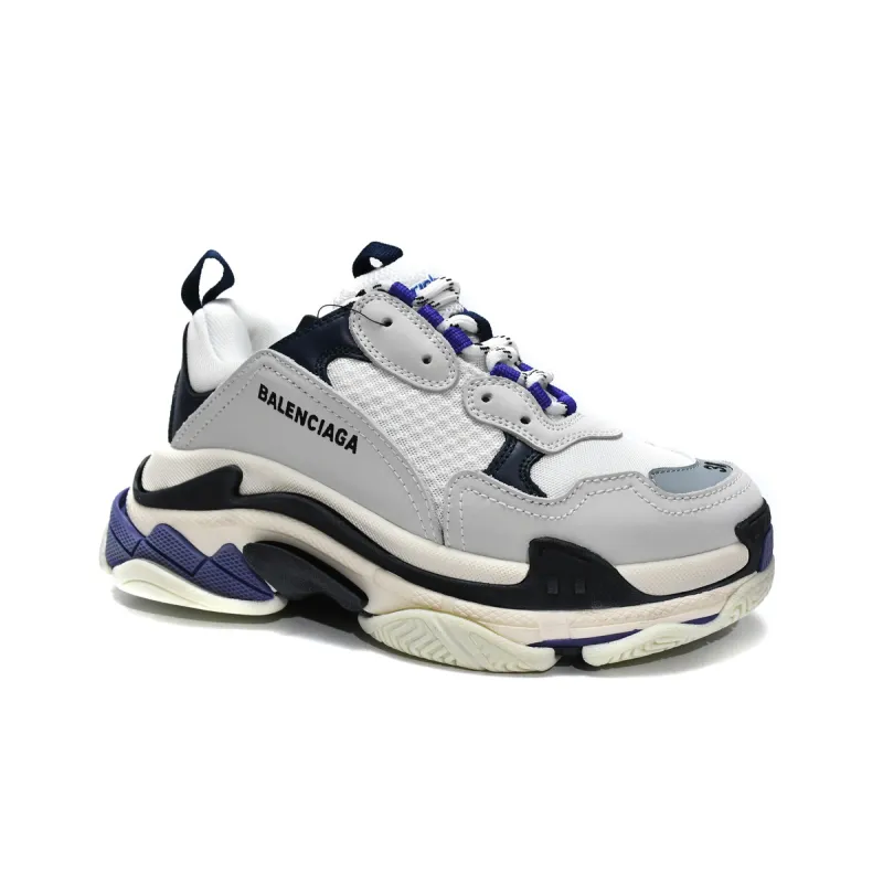 Balenciaga Triple S White Dark Blue 534217 W09E1 9000 