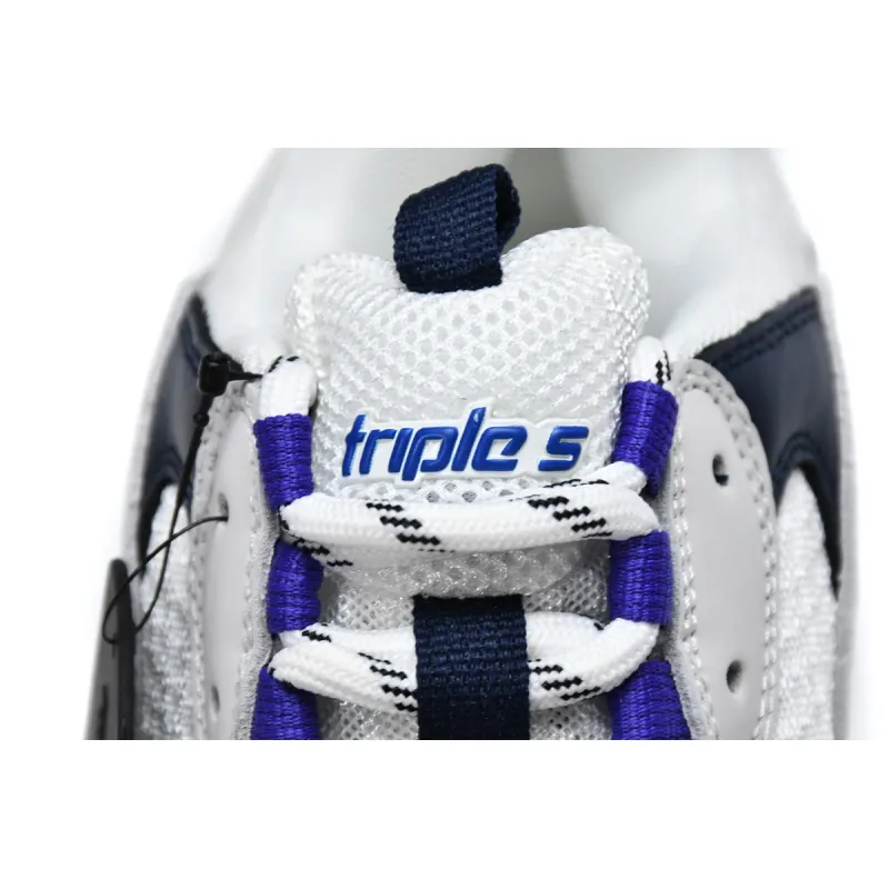 Balenciaga Triple S White Dark Blue 534217 W09E1 9000 