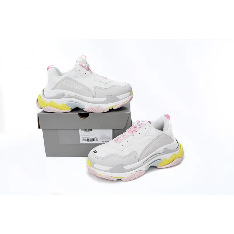 Balenciaga Triple S White Yellow (Women's)  524039 W2FW4 7541