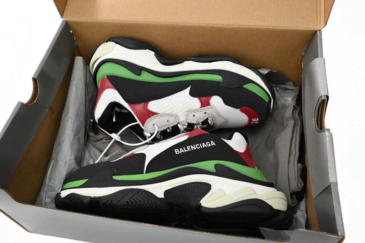 Ba*len*cia*ga triple white, red, and green 524039 w090h 7078
