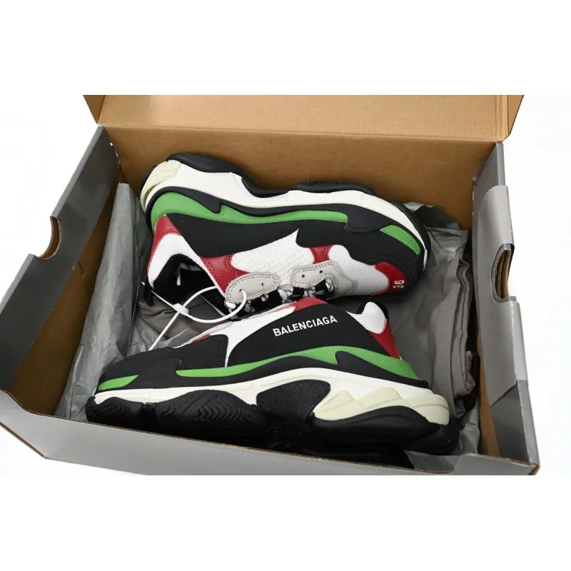 Balenciaga Triple White, red, and Green 524039 W090H 7078