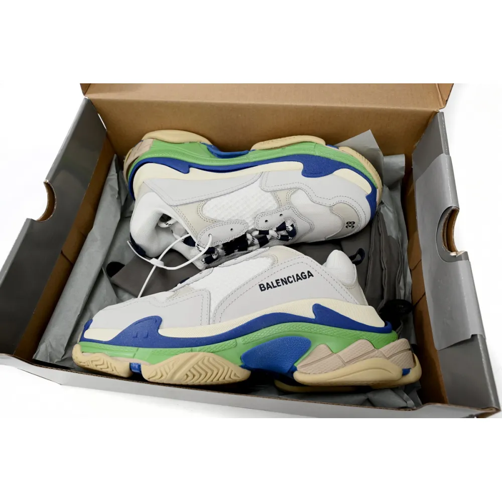 Balenciaga Triple White Blue Green  524039 W09E1 1900